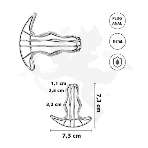 Plug anal hueco de metal Small